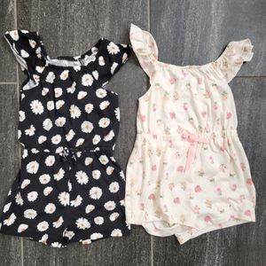 Toddler Floral Romper Bundle Size 3T-4T
